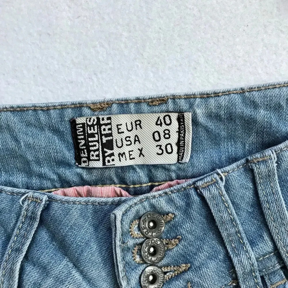 H&M Denim Rules Straight Leg Light Wash Jeans Women 8 - Picture 8 of 10